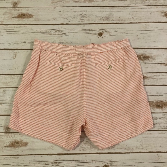Tommy Bahama Red and White Striped Linen Shorts Size 14 - Picture 10 of 14